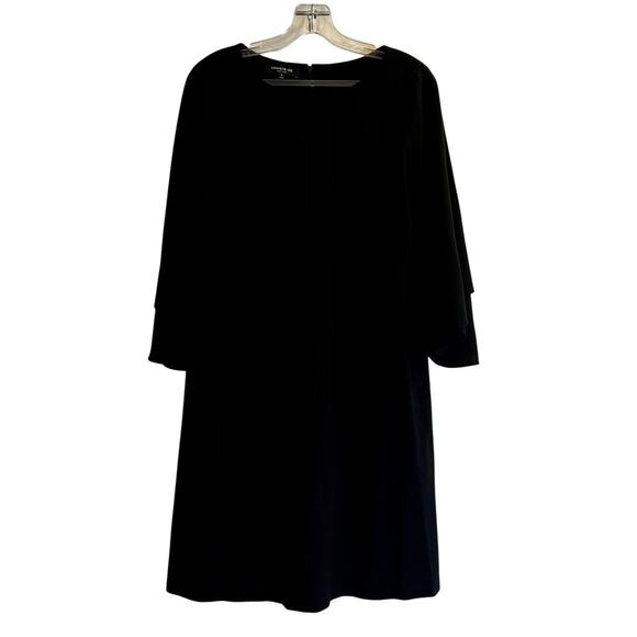 Lafayette 148 New York Layered Sleeve Shift Black Mini Dress Size S - Picture 4 of 9